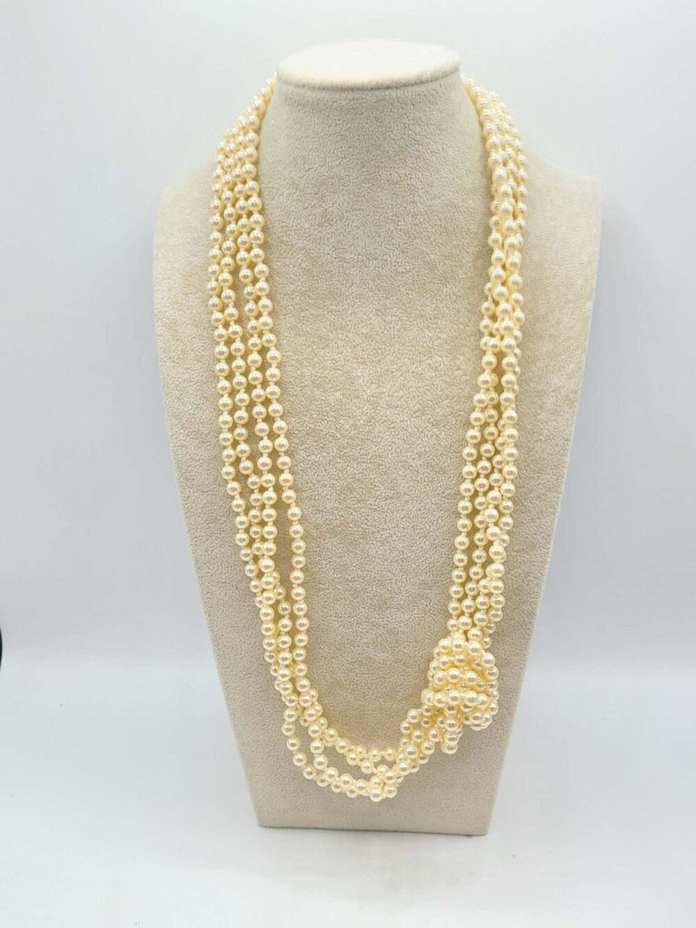 J Crew Factory Faux Pearl Knotted Pearl Necklace NWT
